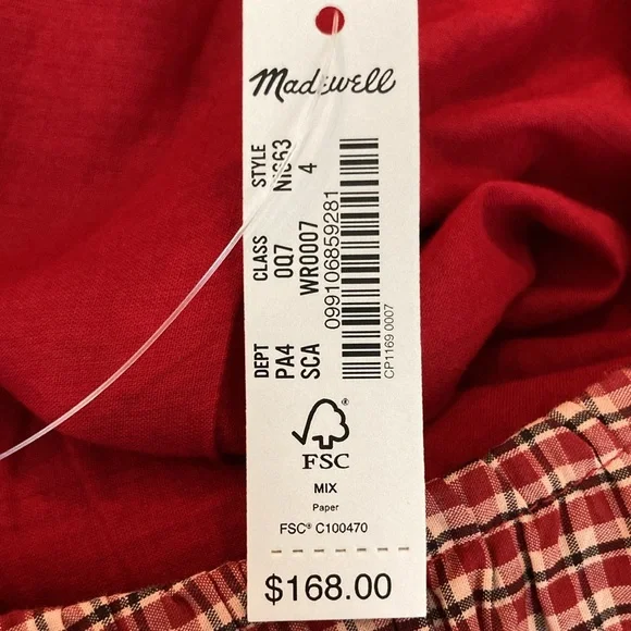 Madewell Embroidered Bubble-Sleeve Midi Dress Size 4 - Picture 15 of 17